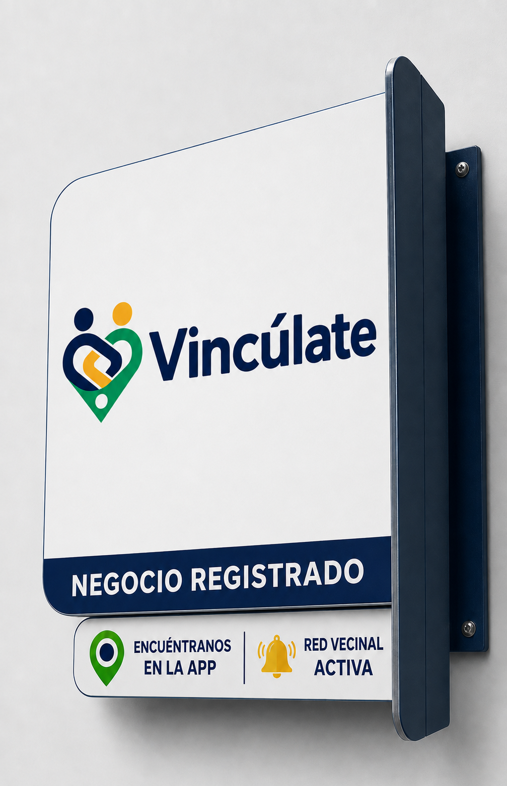 Concepto de publicidad exterior Vincúlate para negocios registrados